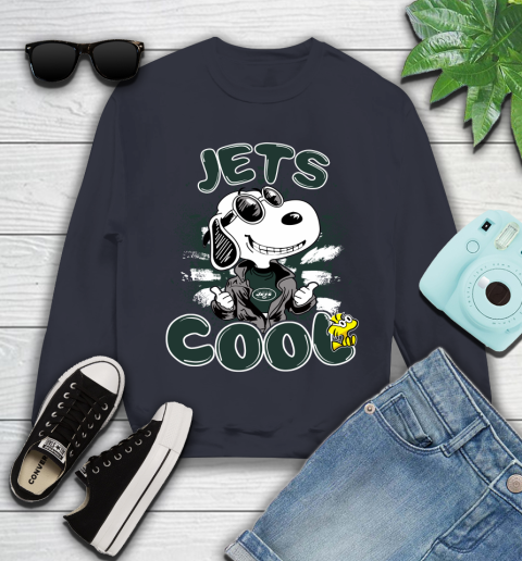 NFL Football New York Jets Cool Snoopy Shirt Youth Sweatshirt 2