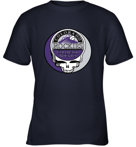 Colorado Rockies The Grateful Dead Baseball MLB Mashup Youth T-Shirt