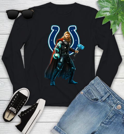 NFL Thor Avengers Endgame Football Indianapolis Colts Youth Long Sleeve 2