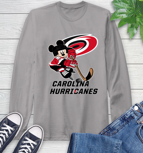 NHL Carolina Hurricanes Mickey Mouse Disney Hockey T Shirt Long Sleeve T-Shirt 6