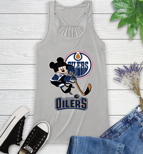 NHL Edmonton Oilers Mickey Mouse Disney Hockey T Shirt Racerback Tank