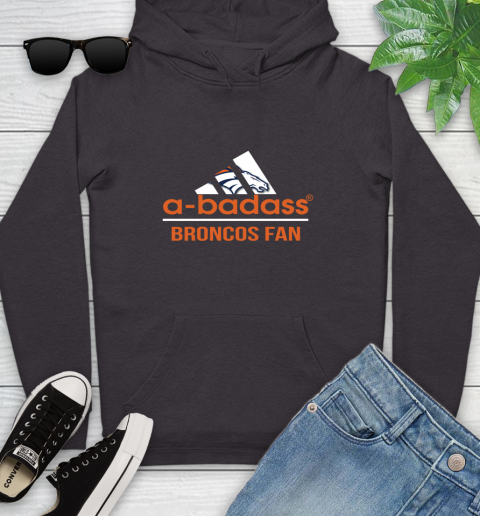 Denver Broncos NFL Football A Badass Adidas Adoring Fan Sports Youth Hoodie 8