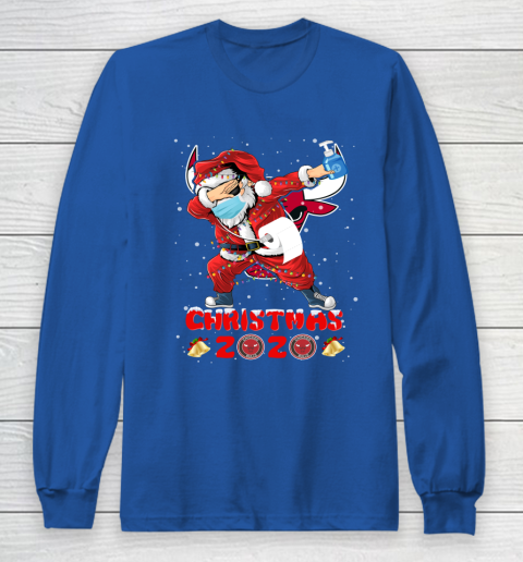 Chicago Bulls Funny Santa Claus Dabbing Christmas 2020 NBA Long Sleeve T-Shirt 6