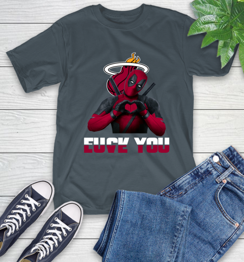 NBA Miami Heat Deadpool Love You Fuck You Basketball Sports T-Shirt 10