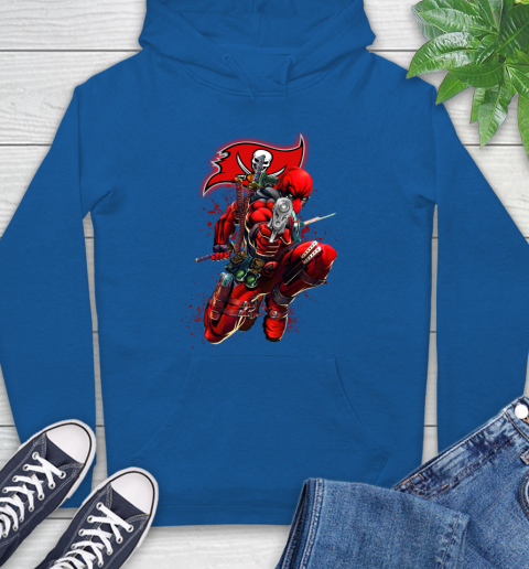 NFL Deadpool Marvel Comics Sports Football Tampa Bay Buccaneers Hoodie 9