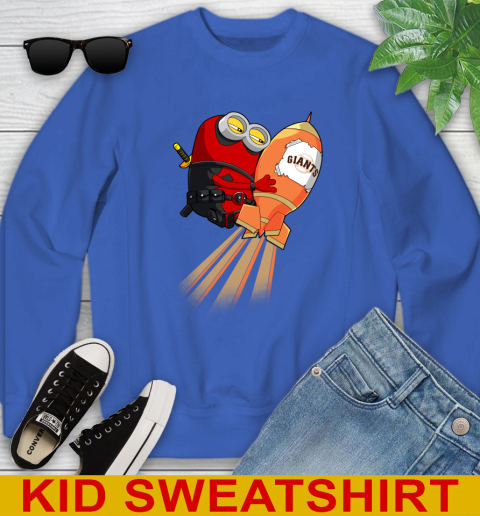MLB Baseball San Francisco Giants Deadpool Minion Marvel Shirt Youth Sweatshirt 6