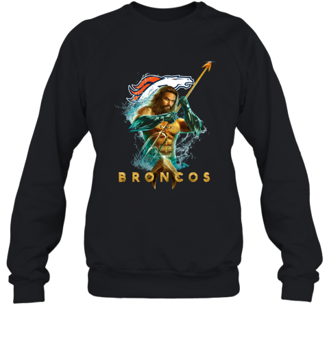NFL Denver Broncos Aquaman DC Football Sports pv5Iv2ELsMF sweatshirt 35 95 151514 front black