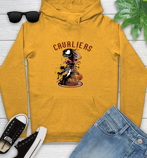 NBA Cleveland Cavaliers Basketball Venom Groot Guardians Of The Galaxy Youth Hoodie 3