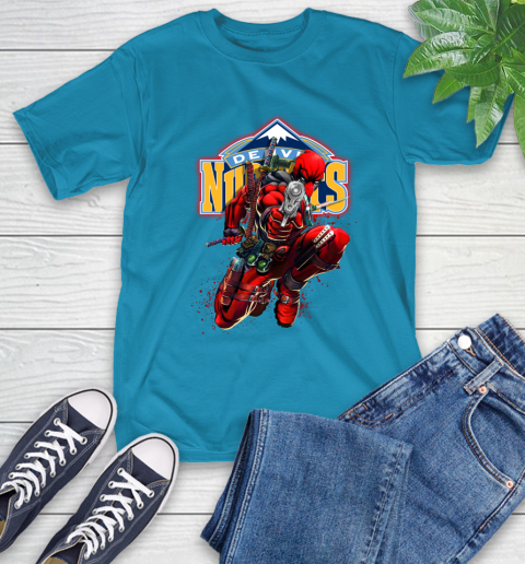 NBA Deadpool Marvel Comics Sports Basketball Denver Nuggets T-Shirt 8