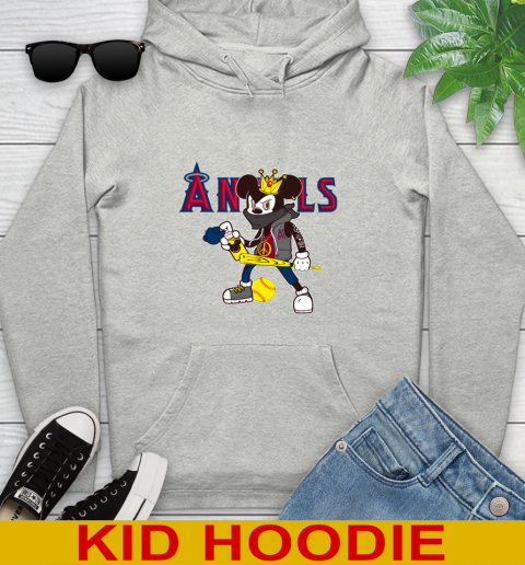 Los Angeles Angels MLB Baseball Mickey Peace Sign Sports Youth Hoodie