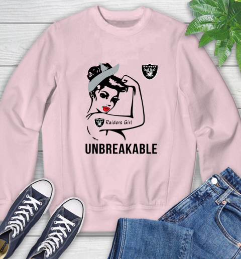 NFL Oakland Raiders Girl Unbreakable Football Sports Sweatshirt 6