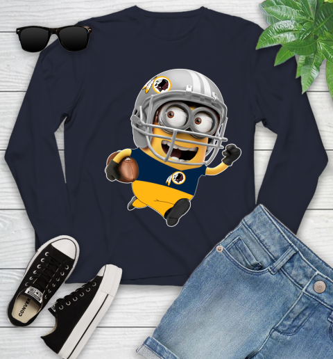 NFL Washington Redskins Minions Disney Football Sports Youth Long Sleeve 3