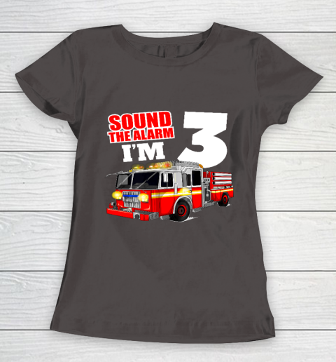 Kids Fire Truck 3rd Birthday T Shirt Boy Firefighter 3 Years Old Women's T-Shirt 7