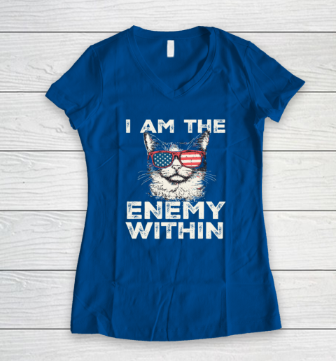 I Am The Enemy Within Tee  Kamala Harris 2024 Merch Women's V-Neck T-Shirt 5
