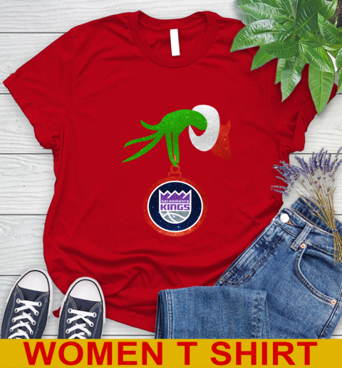 Sacramento Kings Grinch Merry Christmas NBA Basketball Women's T-Shirt 10