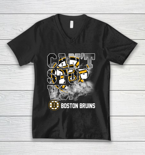 NHL Boston Bruins Hockey Can't Stop Vs V-Neck T-Shirt