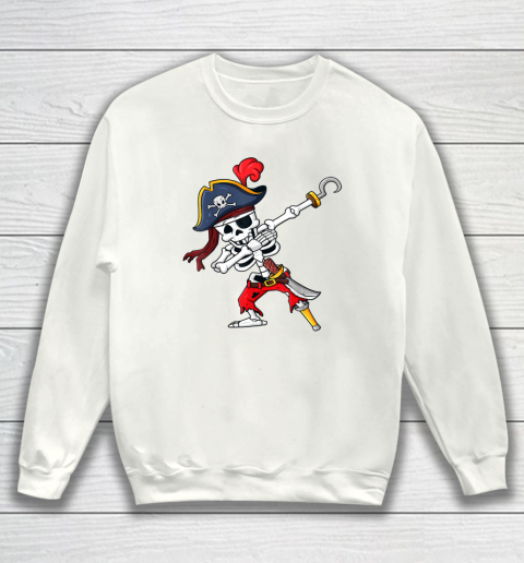 Halloween Dabbing Pirate Skeleton Funny Sweatshirt