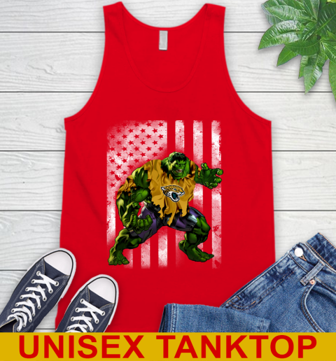 Jacksonville Jaguars Hulk Marvel Avengers NFL Football American Flag Tank Top 5