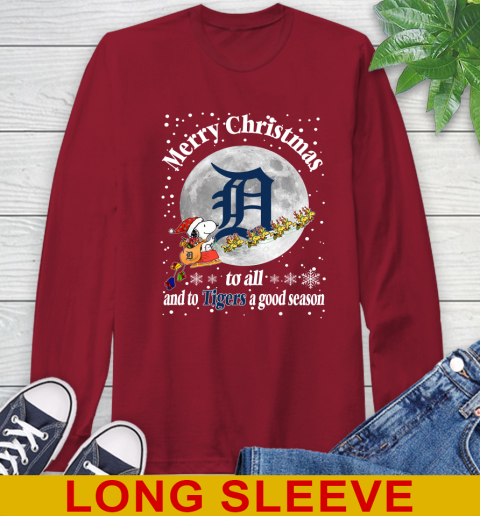 Detroit Tigers Merry Christmas To All And To Tigers A Good Season MLB Baseball Sports Long Sleeve T-Shirt - Image 10