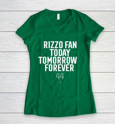 Anthony Rizzo Tshirt Fan Today Tomorrow Forever Gameday Women's V-Neck T-Shirt 3