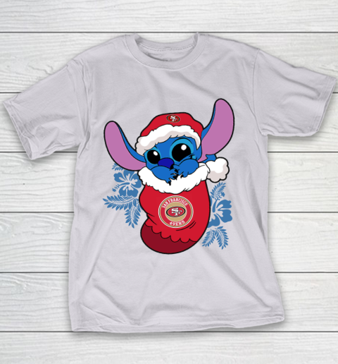 San Francisco 49ers Christmas Stitch In The Sock Funny Disney NFL Youth T-Shirt 5