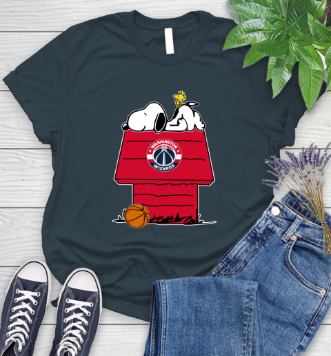 Washington Wizards NBA Basketball Snoopy Woodstock The Peanuts Movie Women's T-Shirt 8