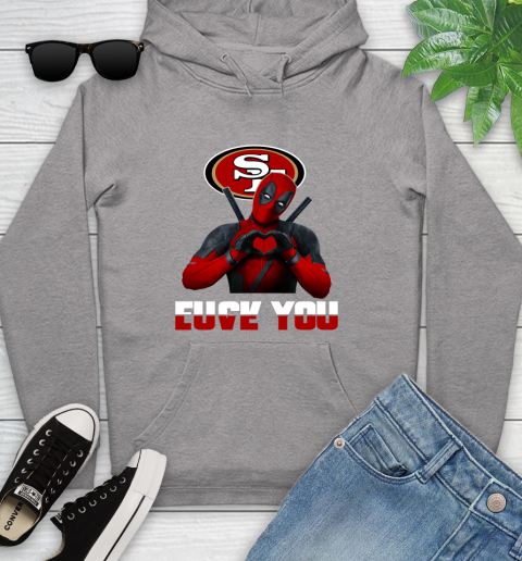 NHL San Francisco 49ers Deadpool Love You Fuck You Football Sports Youth Hoodie 6
