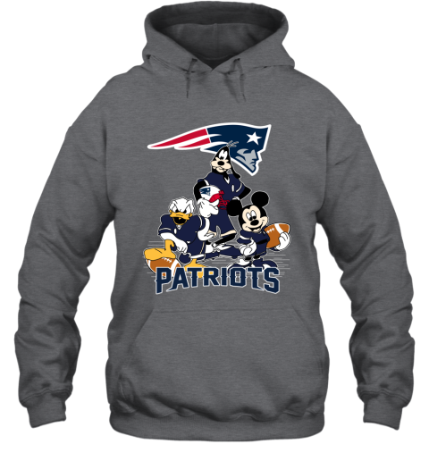 Nfl New England Patriots Boys' Black/gray Long Sleeve Hooded