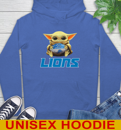 NFL Football Detroit Lions Baby Yoda Star Wars Shirt Hoodie 9