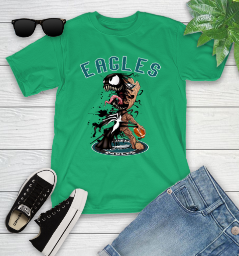 NFL Philadelphia Eagles Football Venom Groot Guardians Of The Galaxy Youth T-Shirt 6