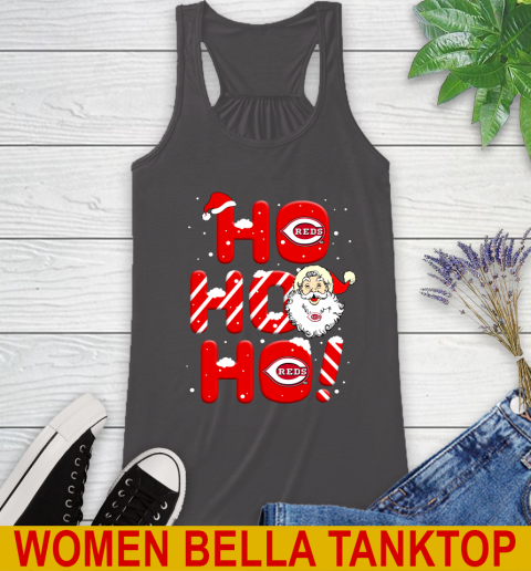 Cincinnati Reds MLB Baseball Ho Ho Ho Santa Claus Merry Christmas Shirt Racerback Tank 10