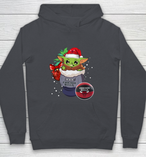 Chicago Bulls Christmas Baby Yoda Star Wars Funny Happy NBA Youth Hoodie 7
