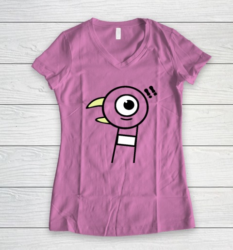 This Is My Book Character Costume Funny Pigeon Reading Day Women's V-Neck T-Shirt 6