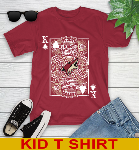 Arizona Coyotes NHL Hockey The King Of Spades Death Cards Shirt Youth T-Shirt 12