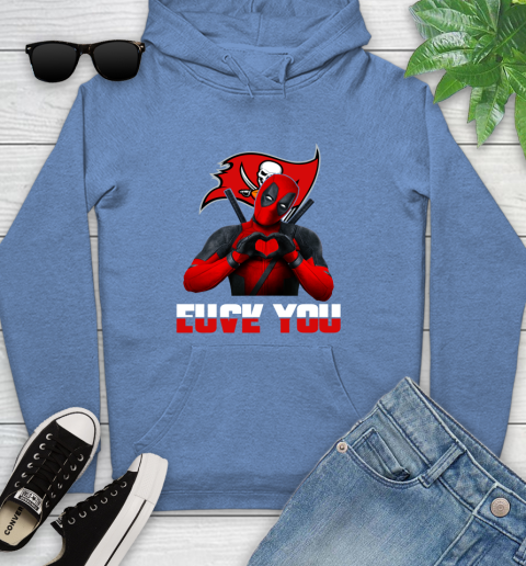 NHL Tampa Bay Buccaneers Deadpool Love You Fuck You Football Sports Youth Hoodie 13