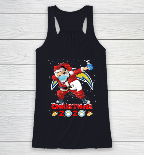 Los Angeles Chargers Funny Santa Claus Dabbing Christmas 2020 NFL Racerback Tank 7