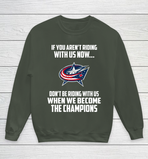 NHL Columbus Blue Jackets Hockey We Become The Champions Youth Sweatshirt 8