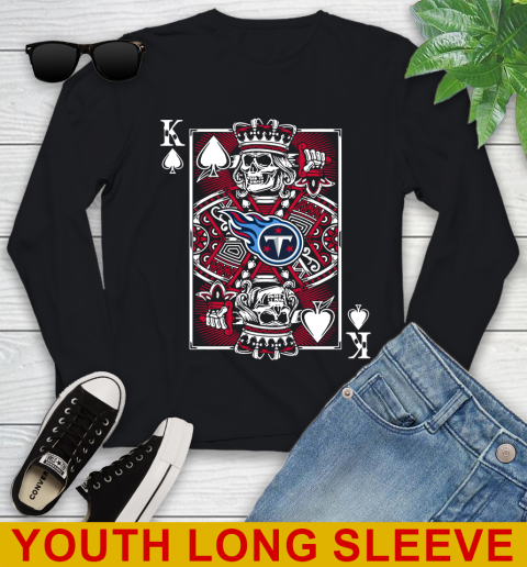 Tennessee Titans NFL Football The King Of Spades Death Cards Shirt Youth Long Sleeve