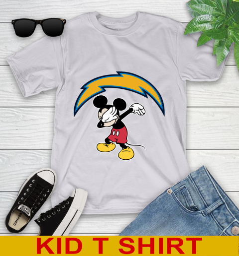 San Diego Chargers NFL Football Dabbing Mickey Disney Sports Youth T-Shirt 5