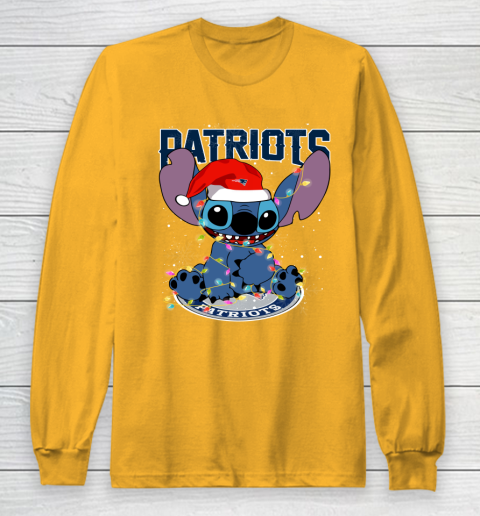 New England Patriots NFL Football noel stitch Christmas Long Sleeve T-Shirt 2