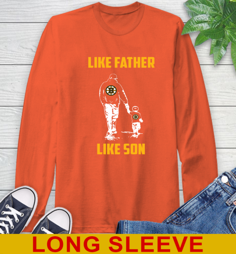 Boston Bruins NHL Hockey Like Father Like Son Sports Long Sleeve T-Shirt 4