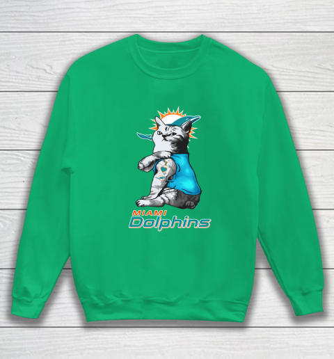 NFL Football My Cat Loves Miami Dolphins Sweatshirt 5