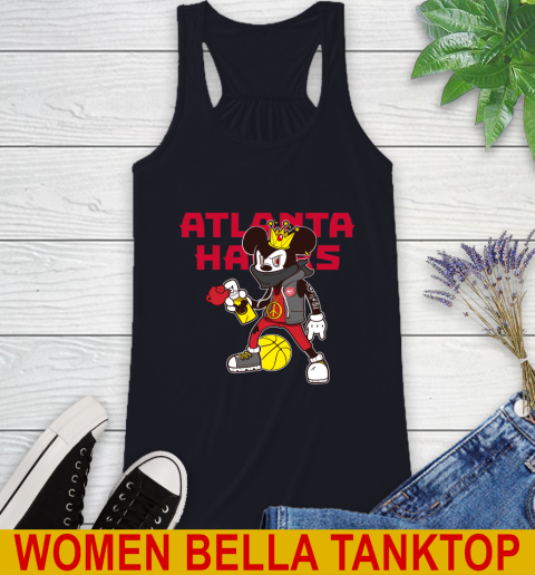 Atlanta Hawks NBA Basketball Mickey Peace Sign Sports Racerback Tank 10