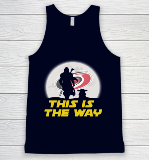 Carolina Hurricanes NHL Ice Hockey Star Wars Yoda And Mandalorian This Is The Way Tank Top 2