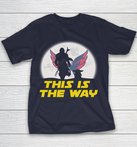 Washington Capitals NHL Ice Hockey Star Wars Yoda And Mandalorian This Is The Way Youth T-Shirt 2
