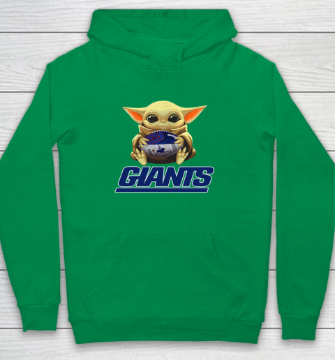NFL Football New York Giants Baby Yoda Star Wars Youth Hoodie 8