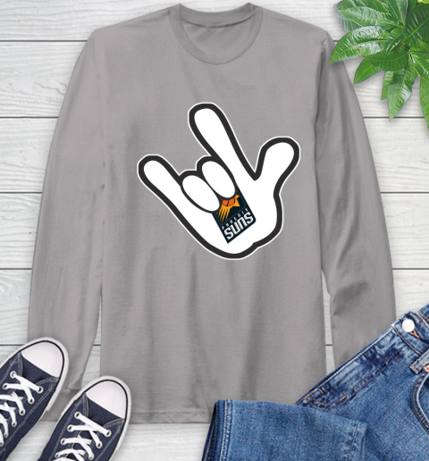 Phoenix Suns NBA Basketball Mickey Rock Hand Disney Long Sleeve T-Shirt 6