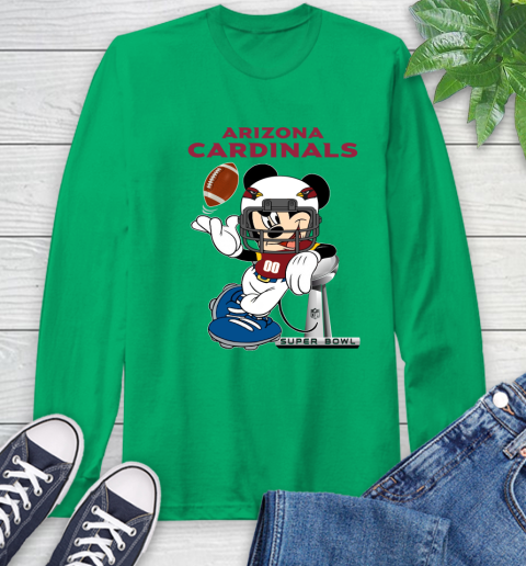 NFL Arizona Cardinals Mickey Mouse Disney Super Bowl Football T Shirt Long Sleeve T-Shirt 7