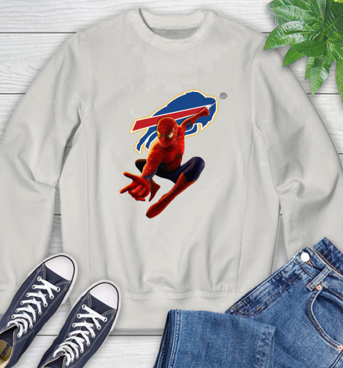 NFL Spider Man Avengers Endgame Football Buffalo Bills Sweatshirt 12
