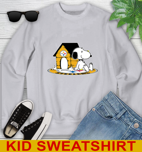 NFL Football Pittsburgh Steelers Snoopy The Peanuts Movie Shirt Youth Sweatshirt 4